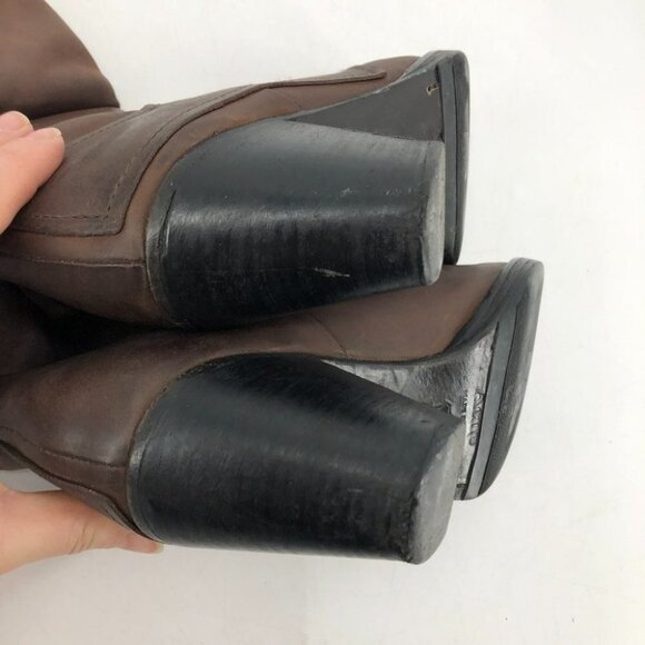 Acne Studio Pistol tall dark brown  heeled boots - Picture 12 of 16